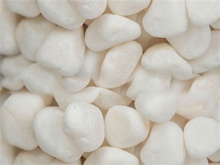 Porcelain White Pebbles | Garden & Potted Plants | 20 lbs, 1/4 inch